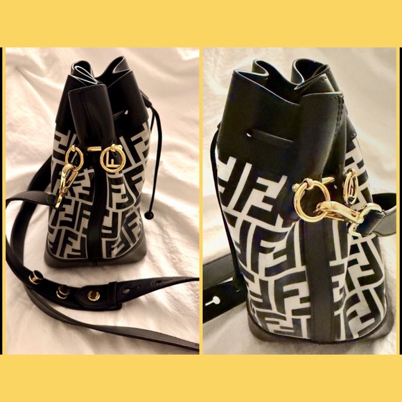 👑✅PRICE FIRM✅ AUTHENTIC FENDI  PVC Mon Tresor Small Bucket Bag - Picture 4 of 16